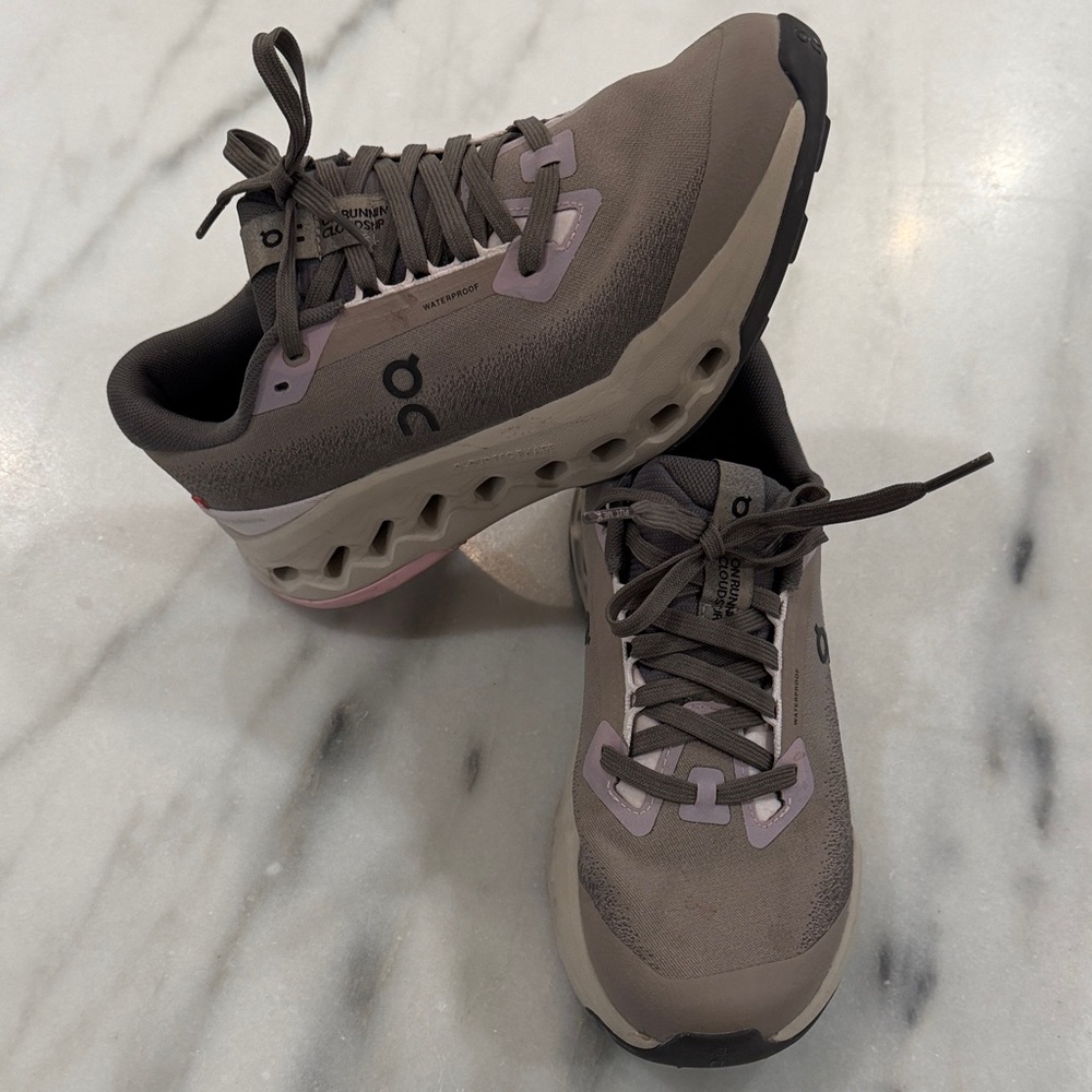 ON Running Women's Waterproof Cloudsurfer Trail and Running Shoes